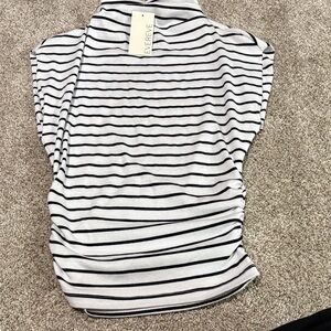 Evereve Monochrome Striped Blouse